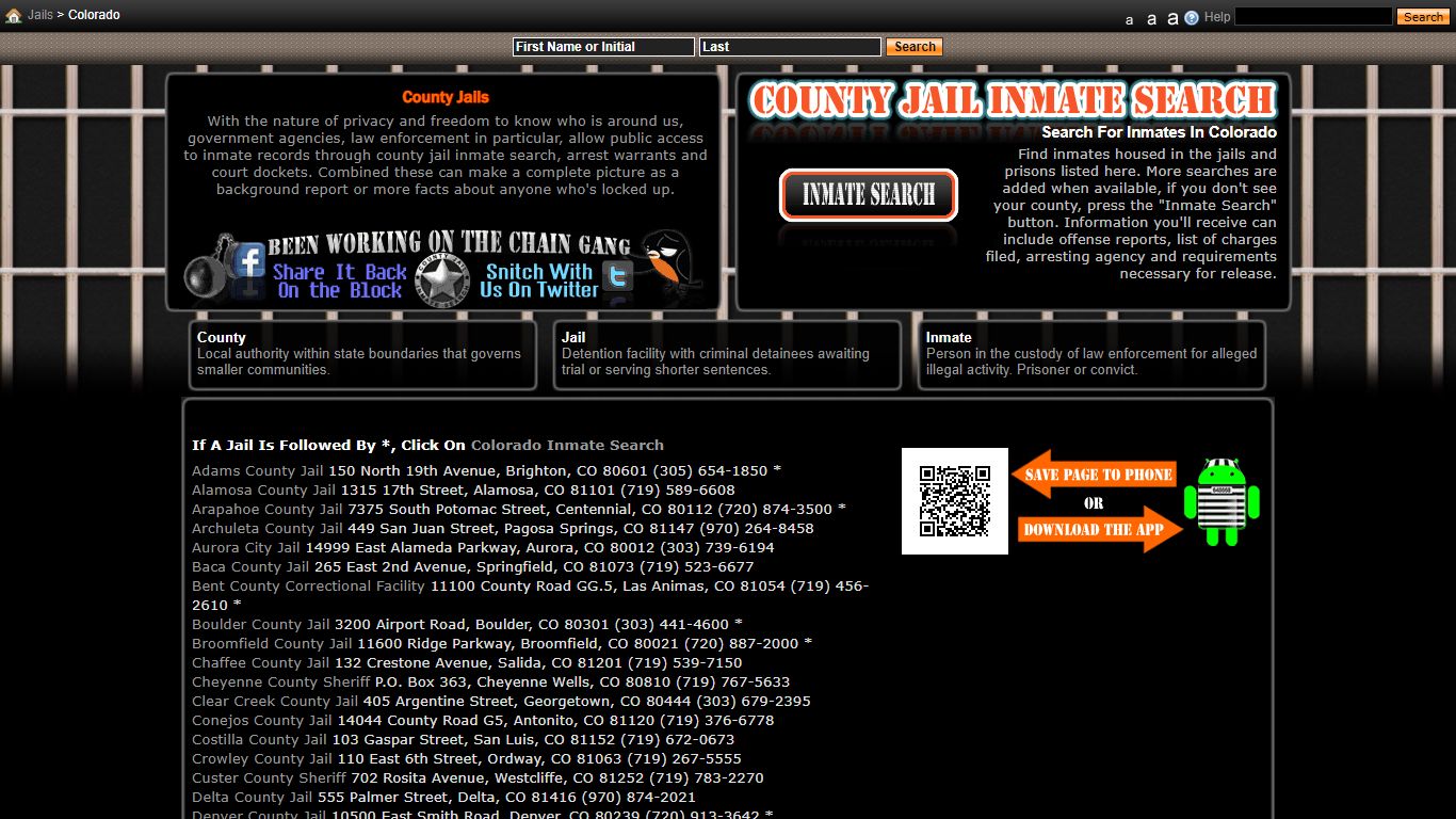 Jails in Colorado - County Jail Inmate Search